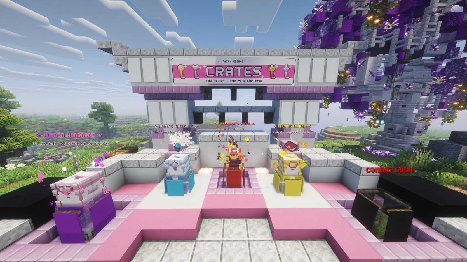 The four crates on the crate plaza